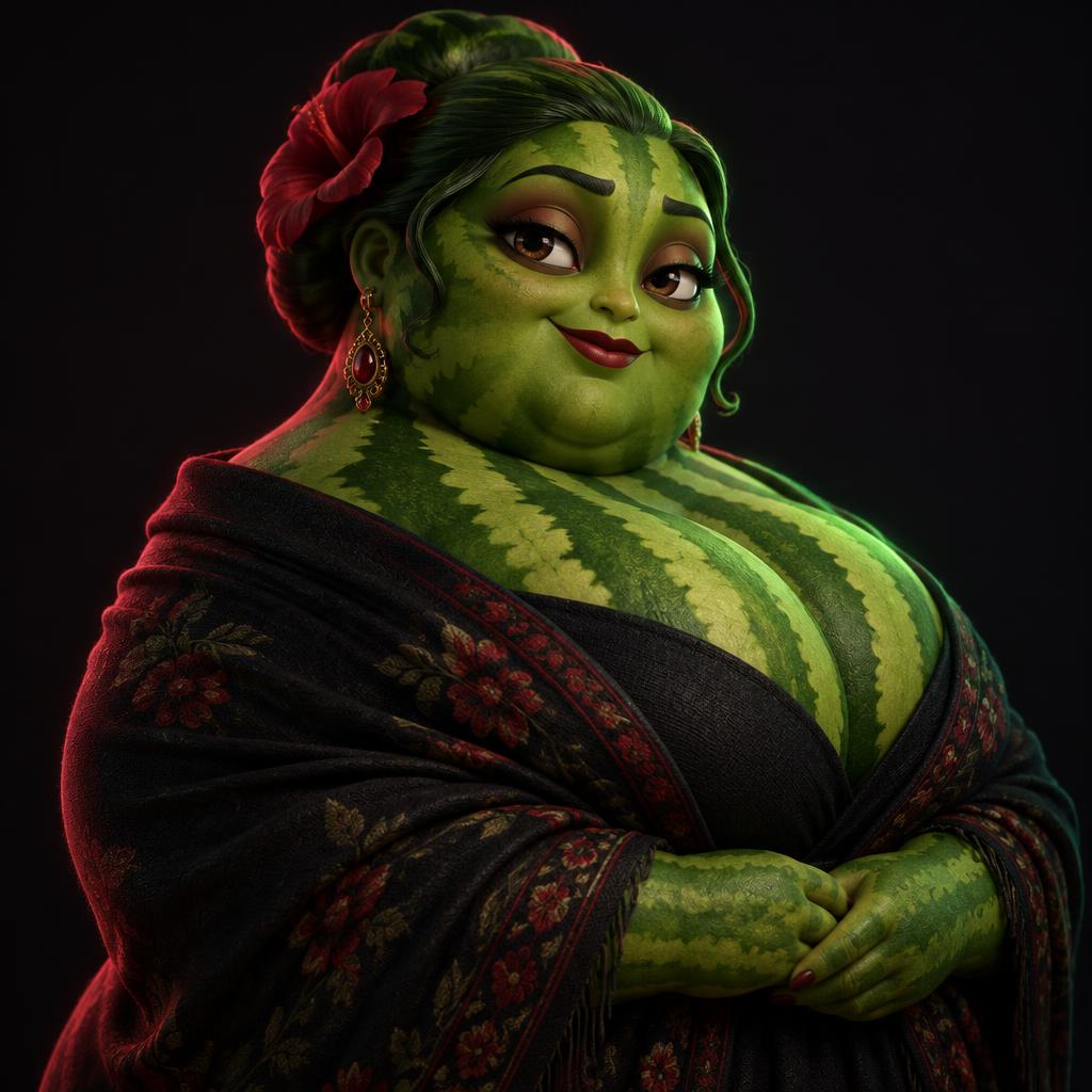 Doña Sandía, personaje sandía de FrutiShorts