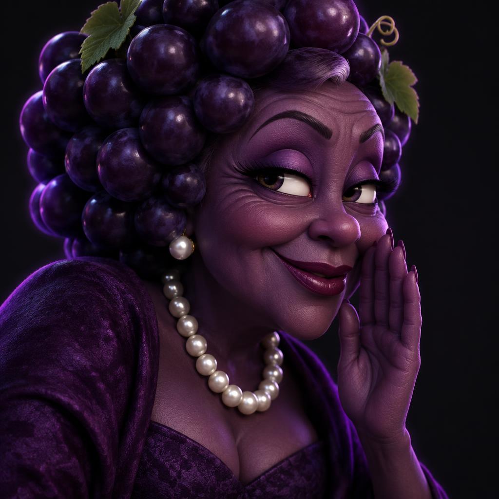 Doña Uva, personaje uva de FrutiShorts