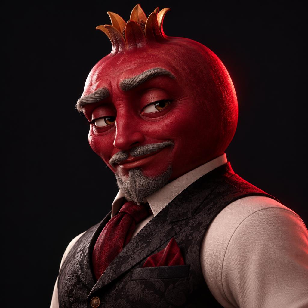 Granado, personaje granada de FrutiShorts