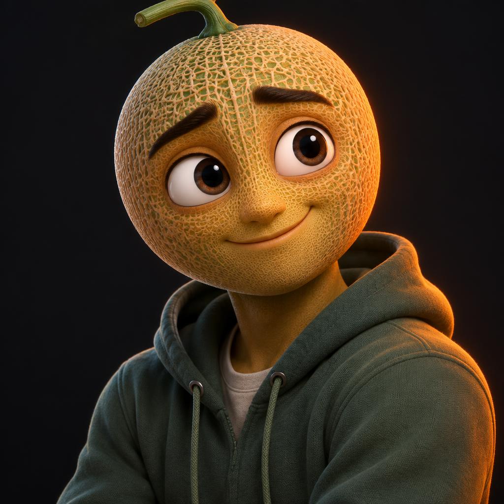 Meloncito, personaje melón de FrutiShorts