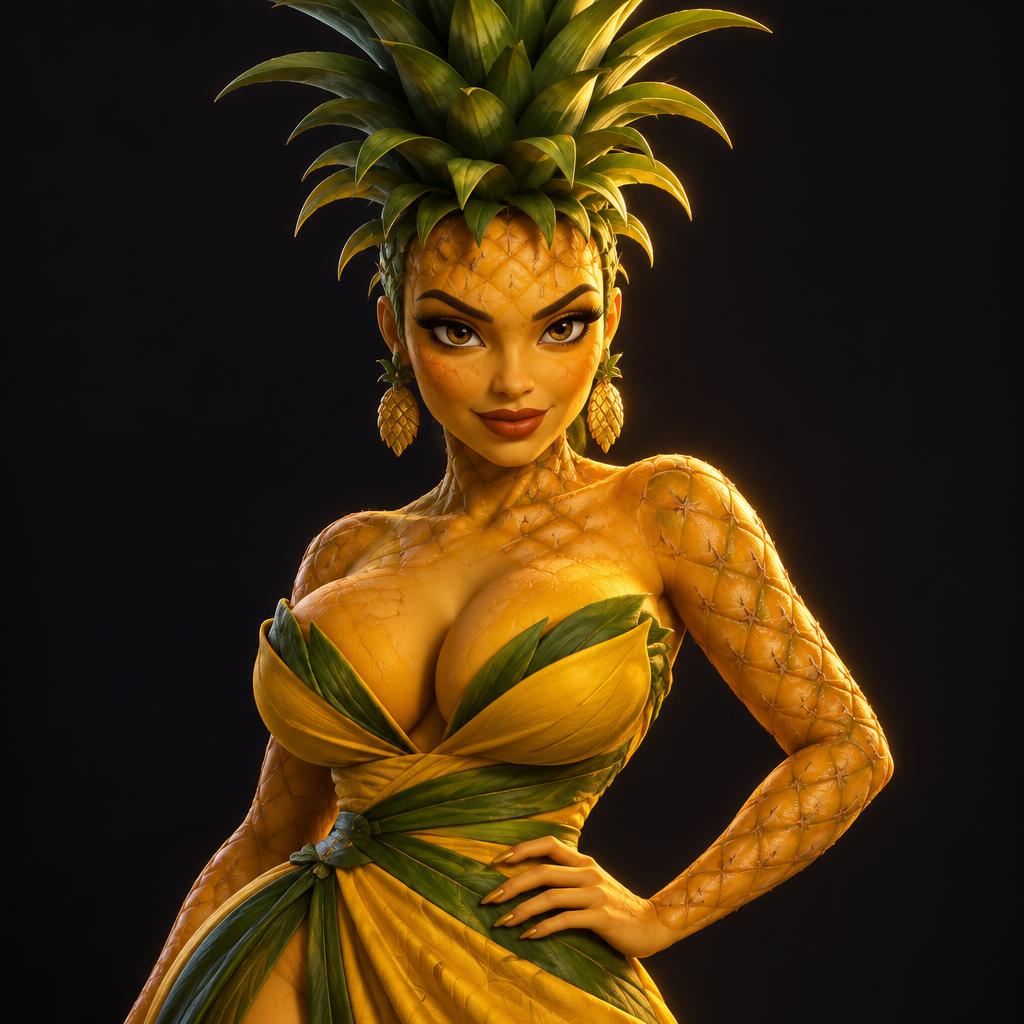 Piña, personaje piña de FrutiShorts